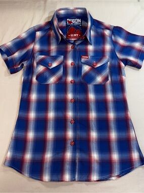 Dixxon Flannel Womens The Glory Bamboo Plaid Button Up Shirt SS Small
